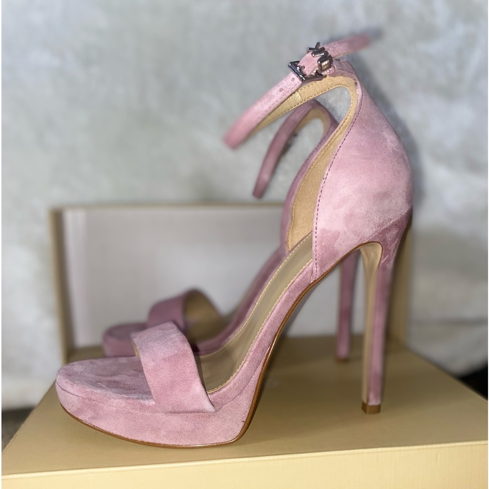 Royal Pink Michael Kors Suede Jordyn Pump Heels